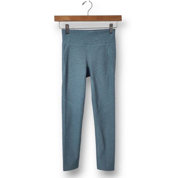 Outdoors Voices Women's Heather Blue Leggings Size XS Workout Activewear Crop - Picture 1 of 7
